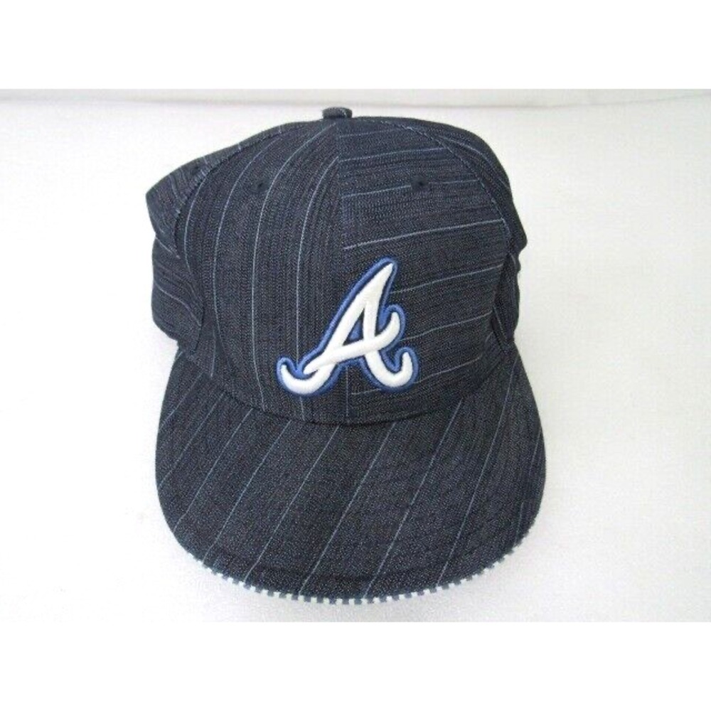 Atlanta Braves Conductor Look 59FIFTY FITTED Baseball Hat Blue